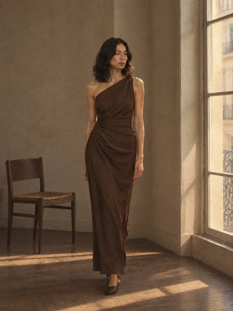 Side Street one-shoulder-maxikjole