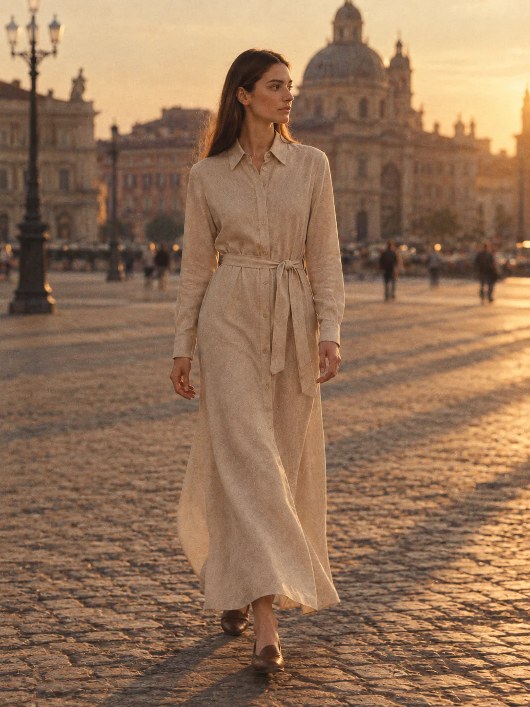 Tram Stop Long Shirt Dress, view 3