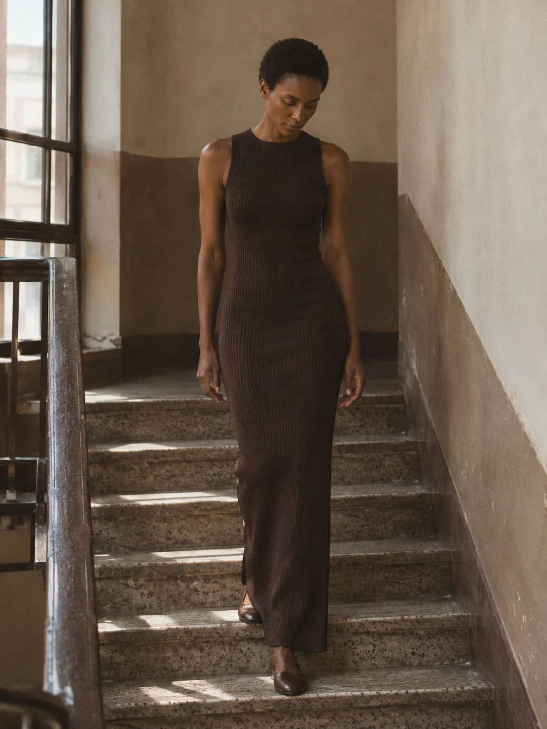Stairwell Rib Column Dress, view 1