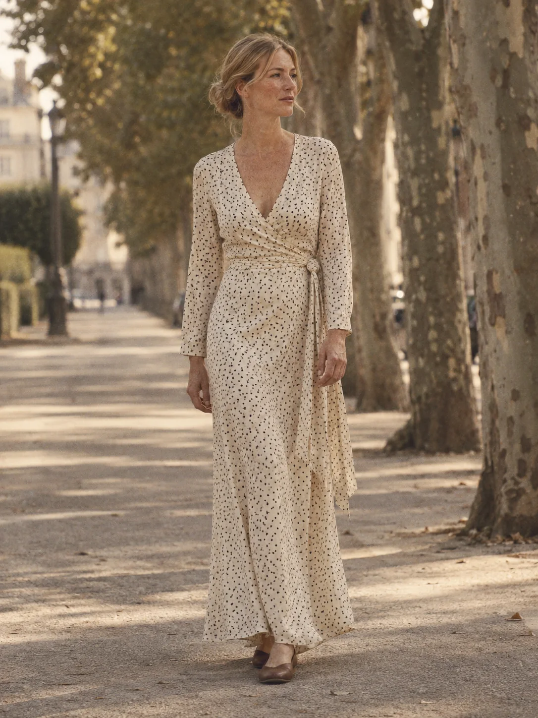 Late Reel Wrap Maxi Dress, view 1