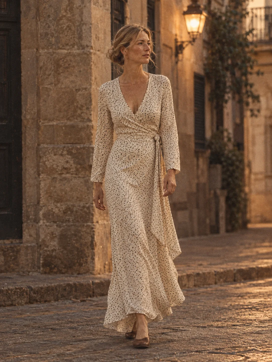 Late Reel Wrap Maxi Dress, view 3