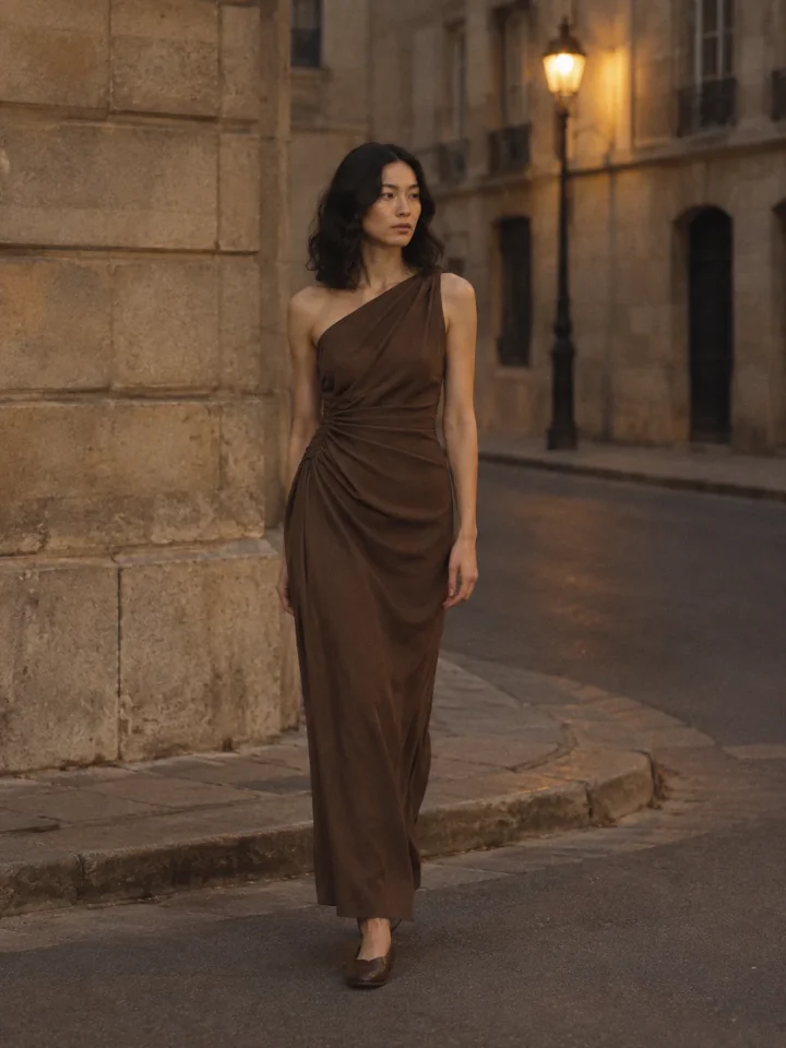 Side Street One-Shoulder Maxi