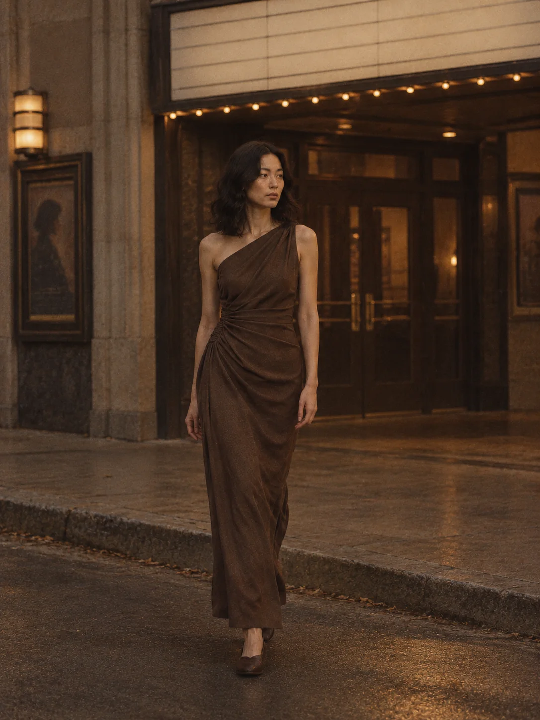 Side Street One-Shoulder Maxi, view 3