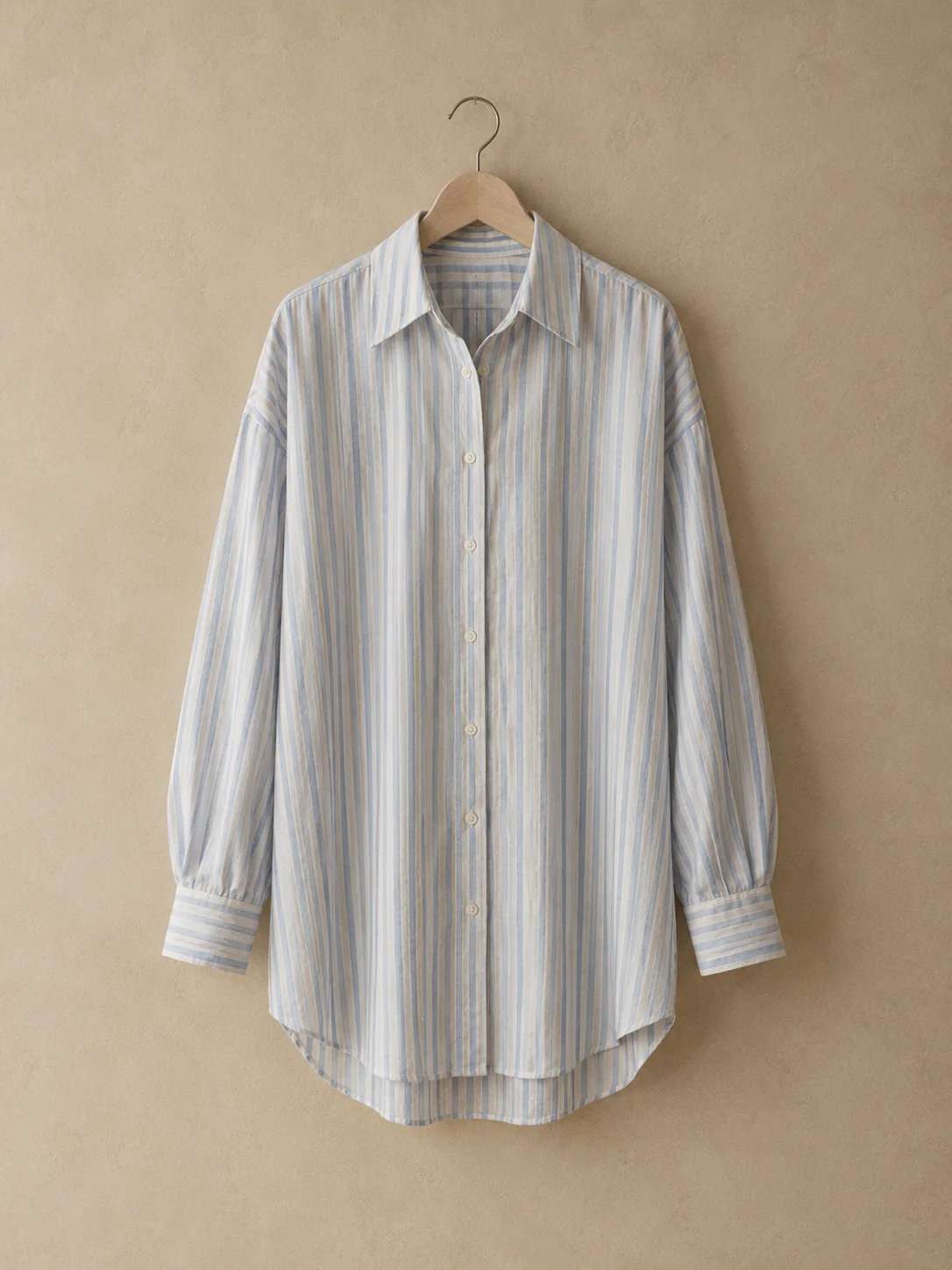 Voice-Over Oversized Stripe Shirt, view 4