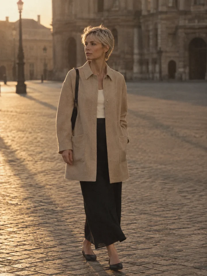 Wide Shot Long-Line Shirt Jacket