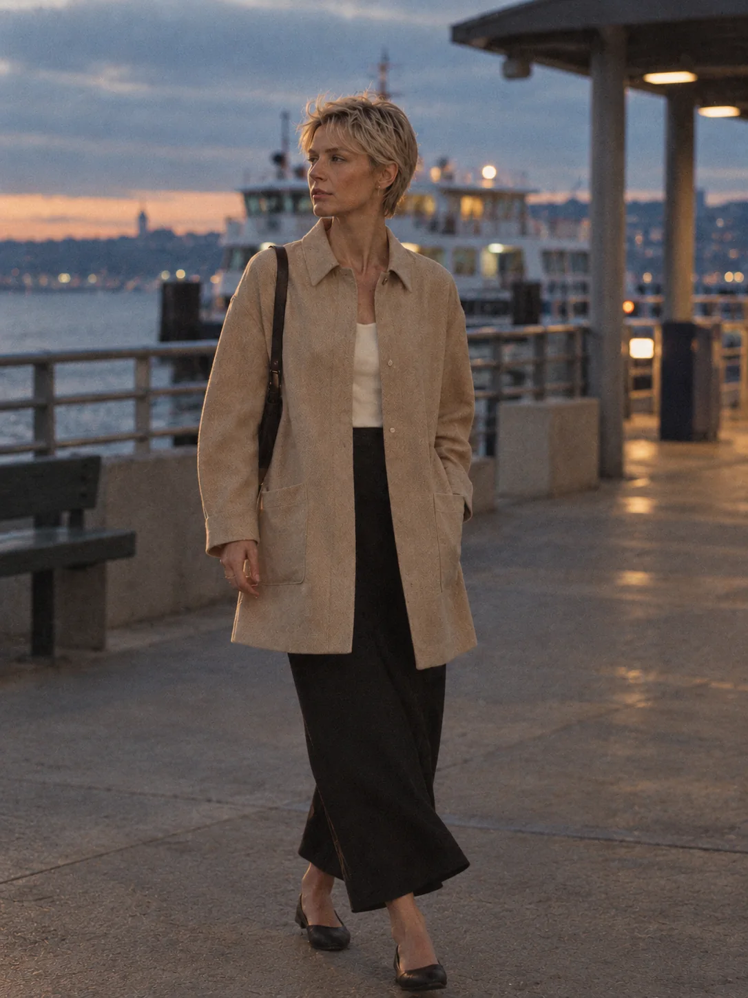 Wide Shot Long-Line Shirt Jacket, view 3