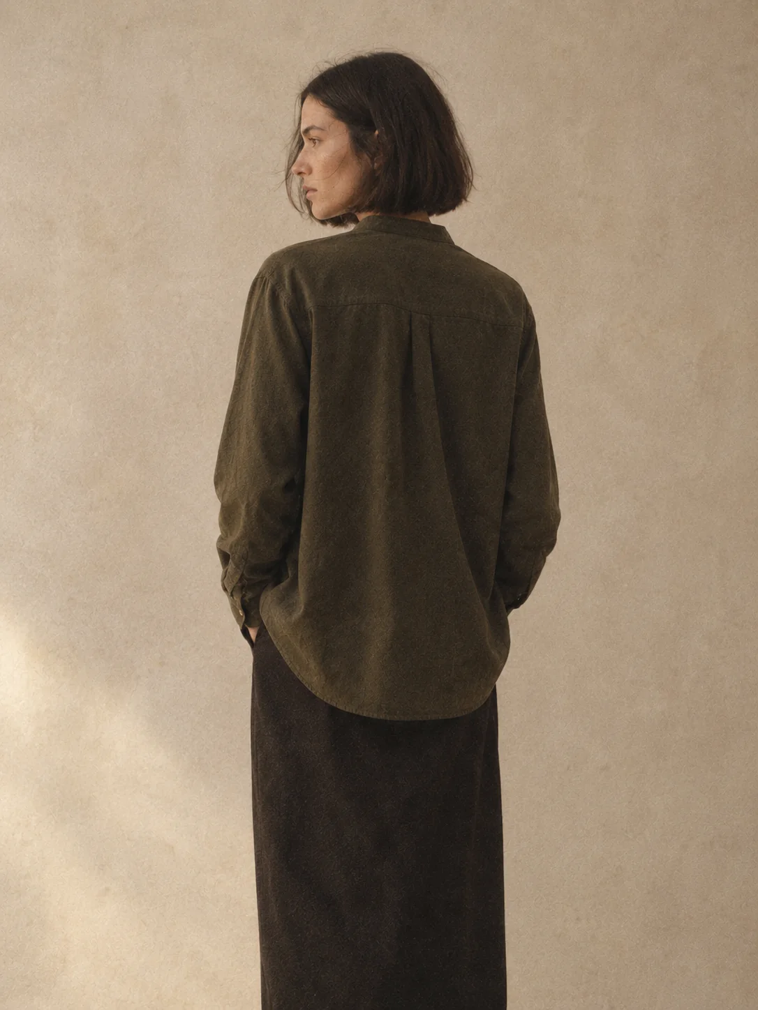 Dolly Band-Collar Overshirt, view 2