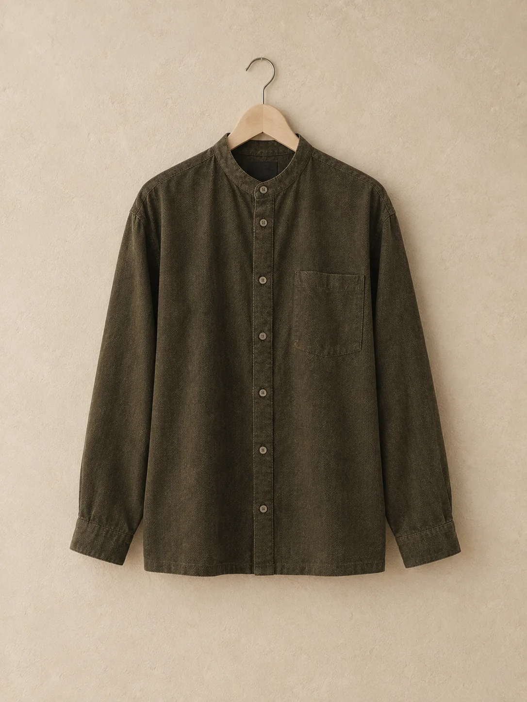 Dolly Band-Collar Overshirt, view 4