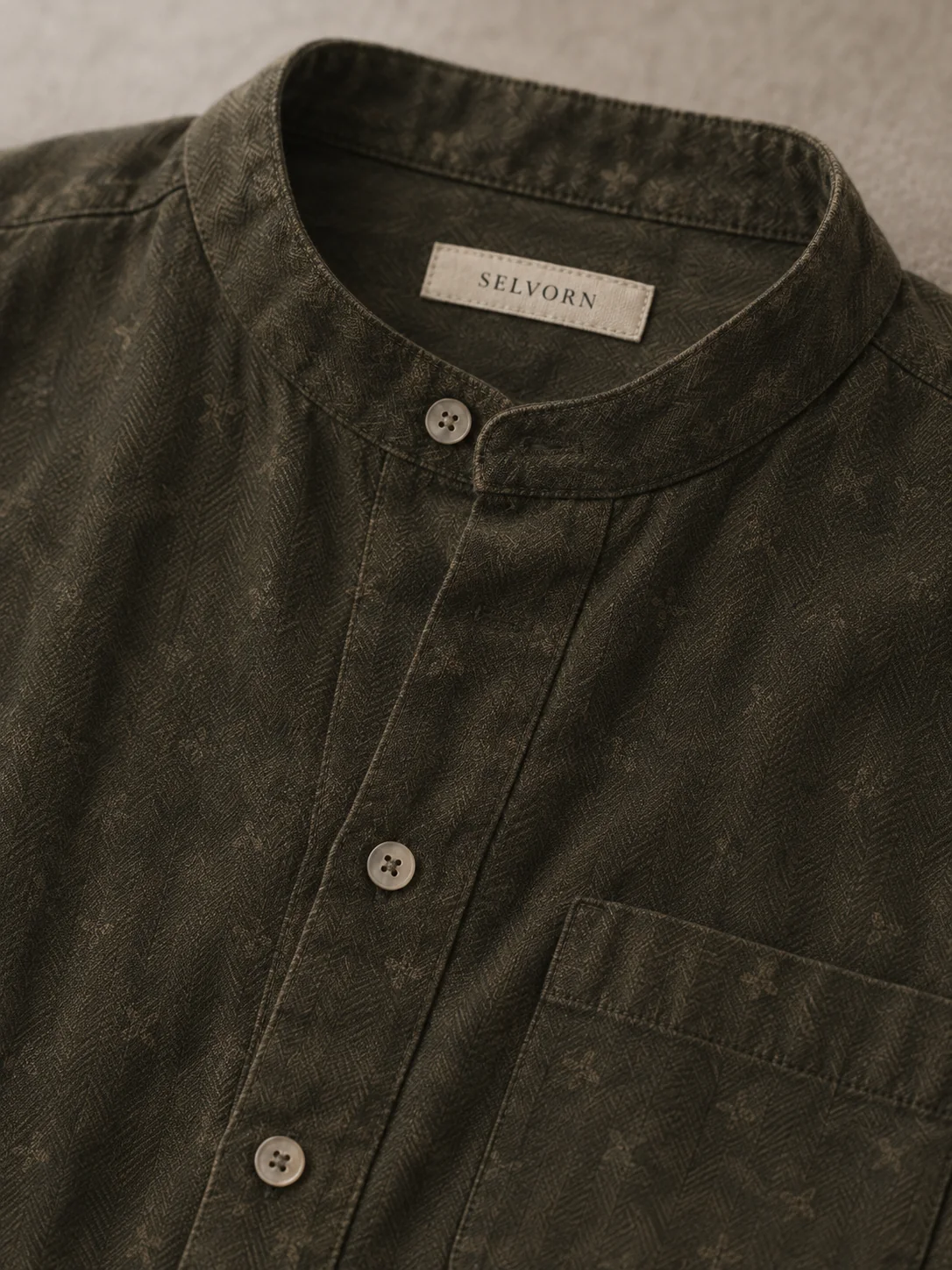 Dolly Band-Collar Overshirt, view 5