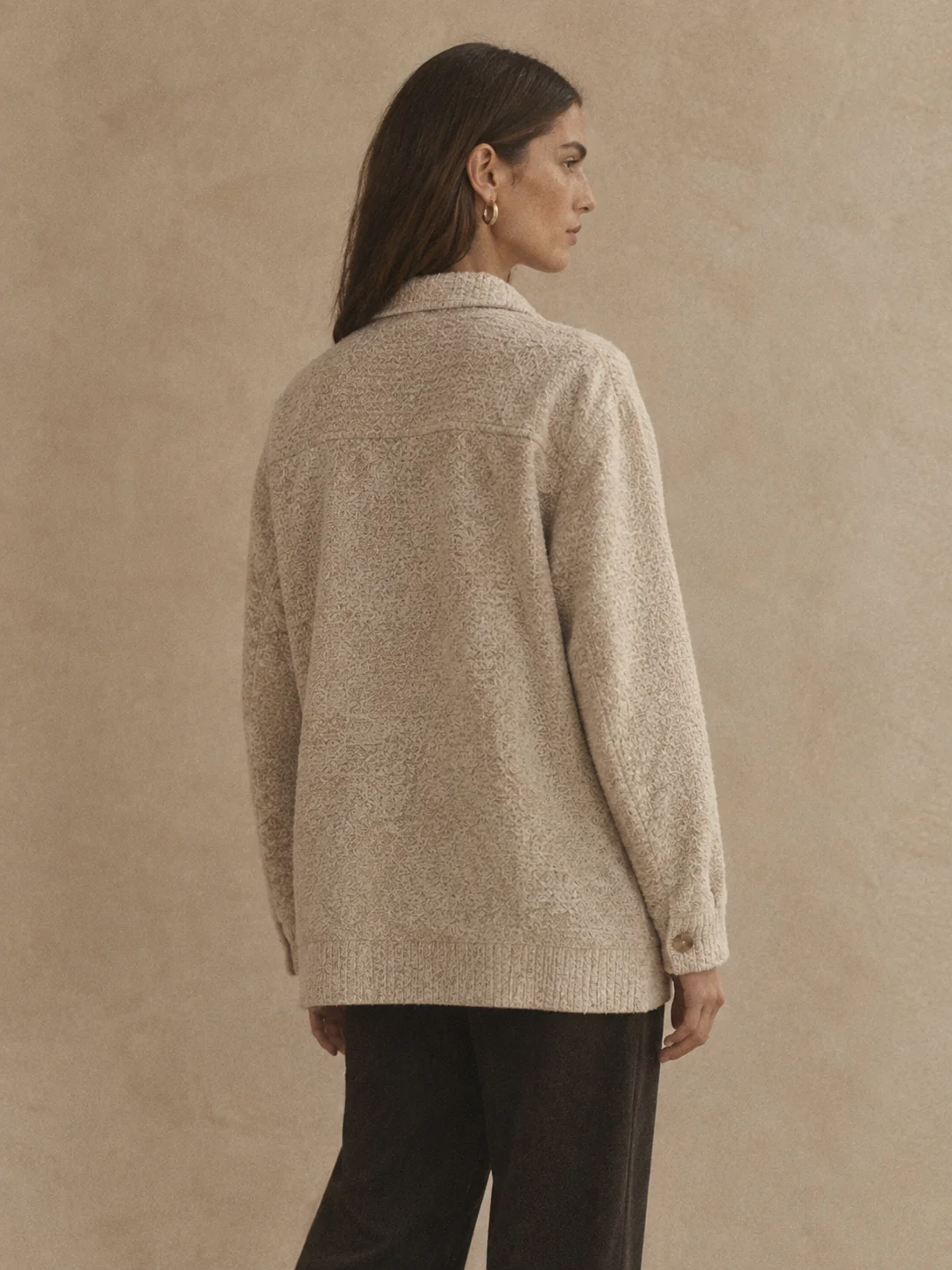 Soft Cut Knit Overshirt, view 2