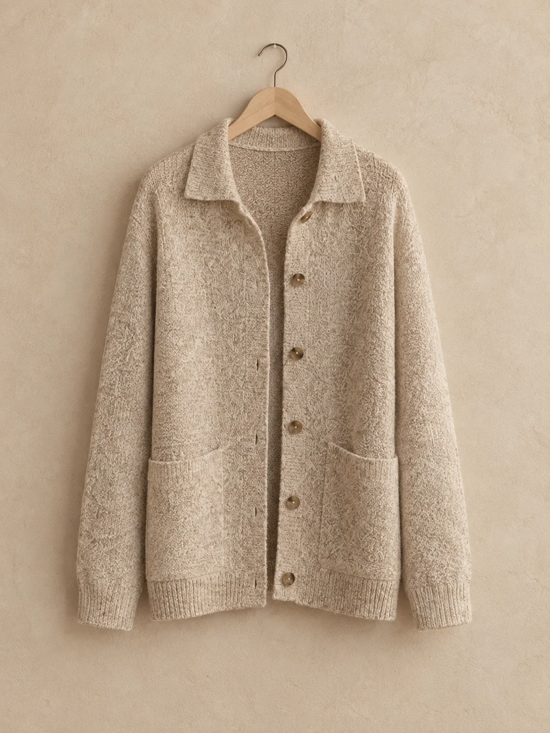 Soft Cut Knit Overshirt, view 4
