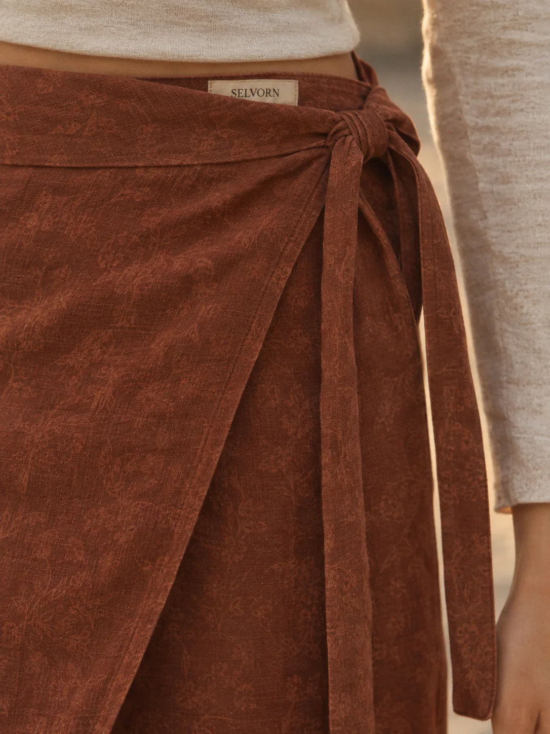 Crossing Wrap Maxi Skirt, view 5