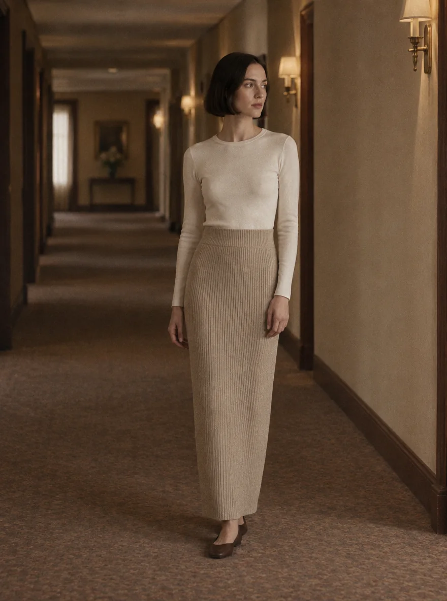 Corridor Rib Knit Skirt, view 1