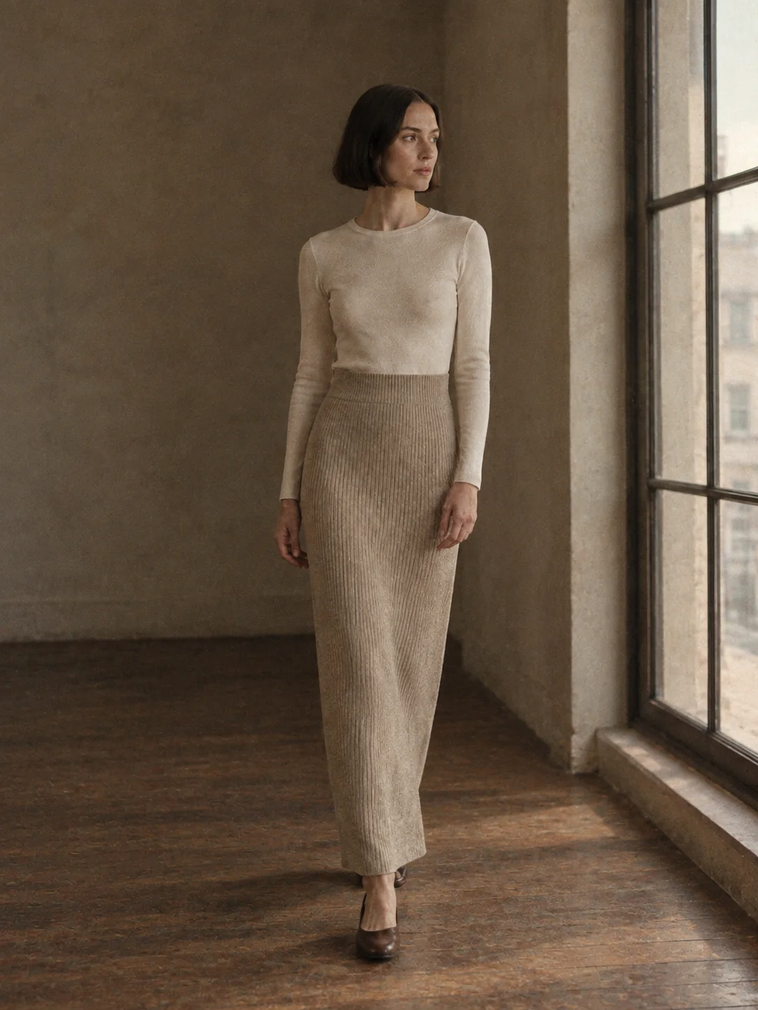 Corridor Rib Knit Skirt, view 3