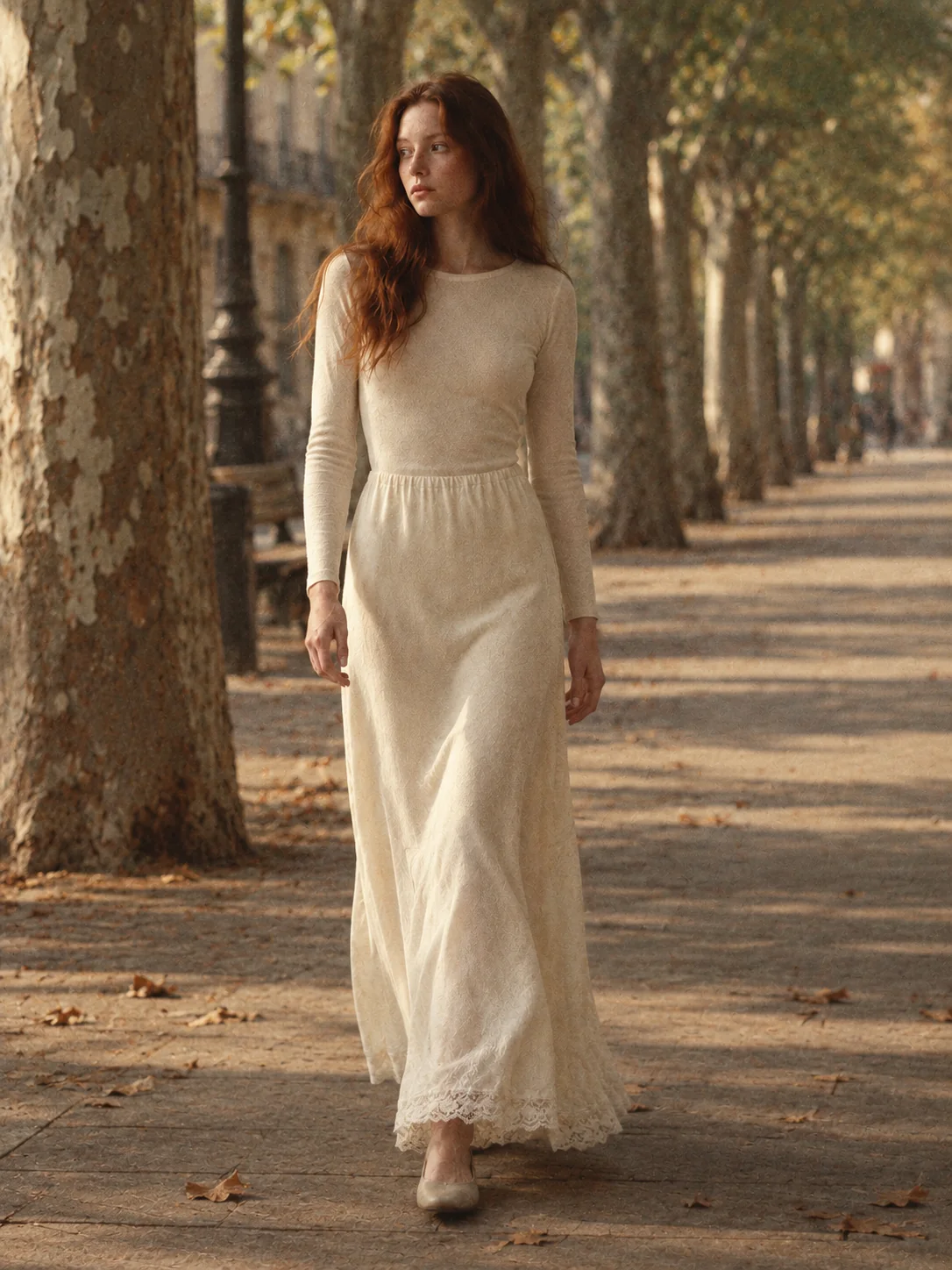 Paper Moon Lace-Hem Slip Skirt, view 3