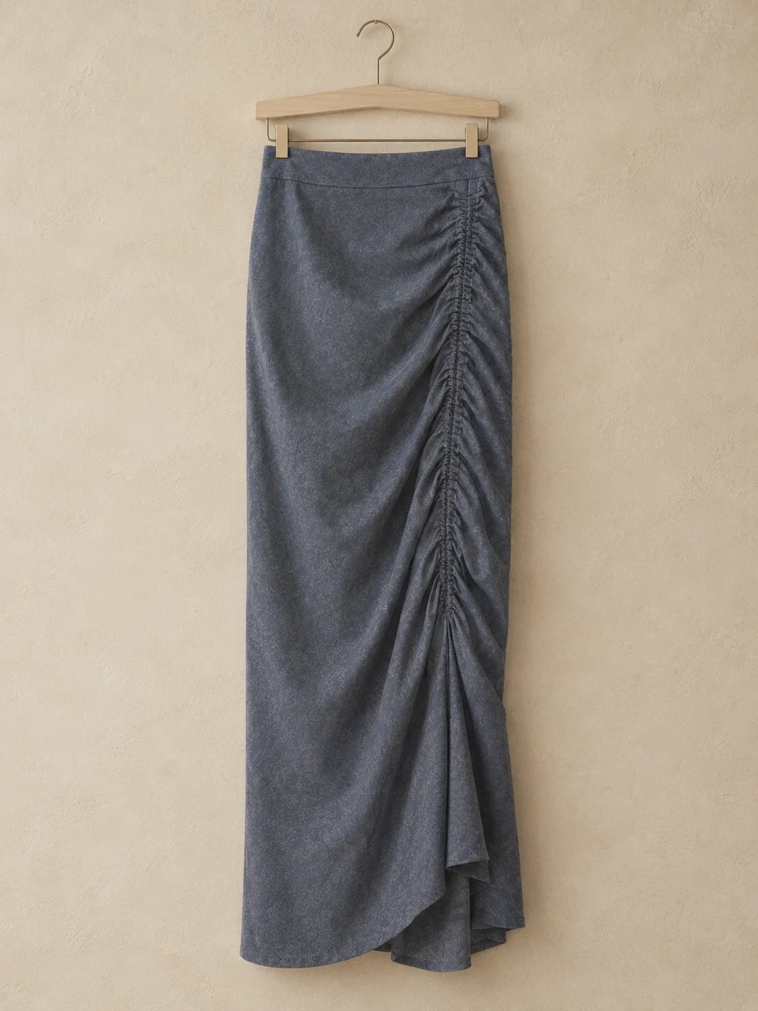 Tidal Ruched-Seam Maxi Skirt, view 4