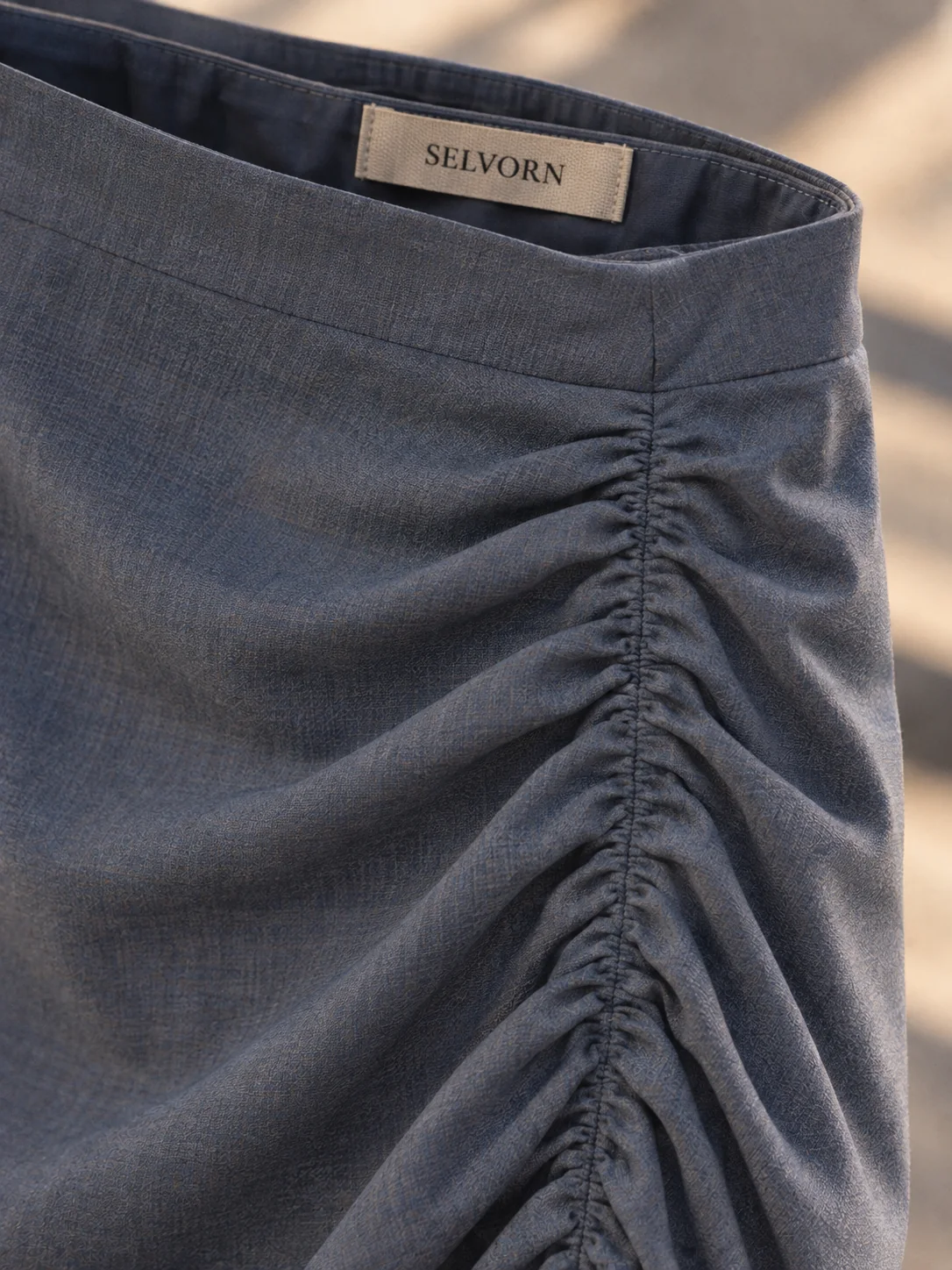 Tidal Ruched-Seam Maxi Skirt, view 5