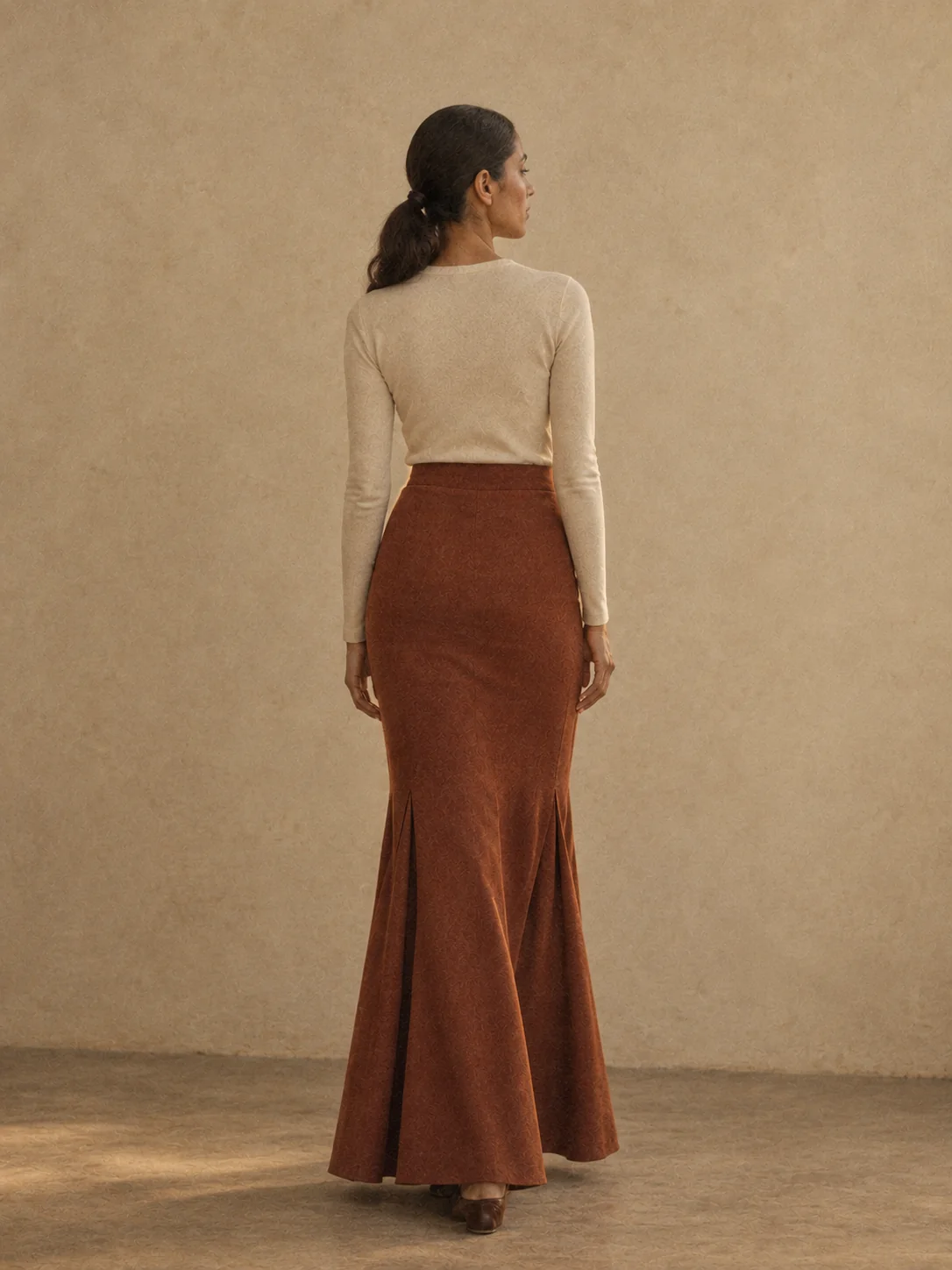 Low Sun Godet Column Skirt, view 2