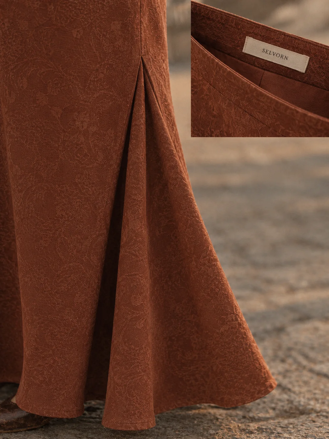 Low Sun Godet Column Skirt, view 5