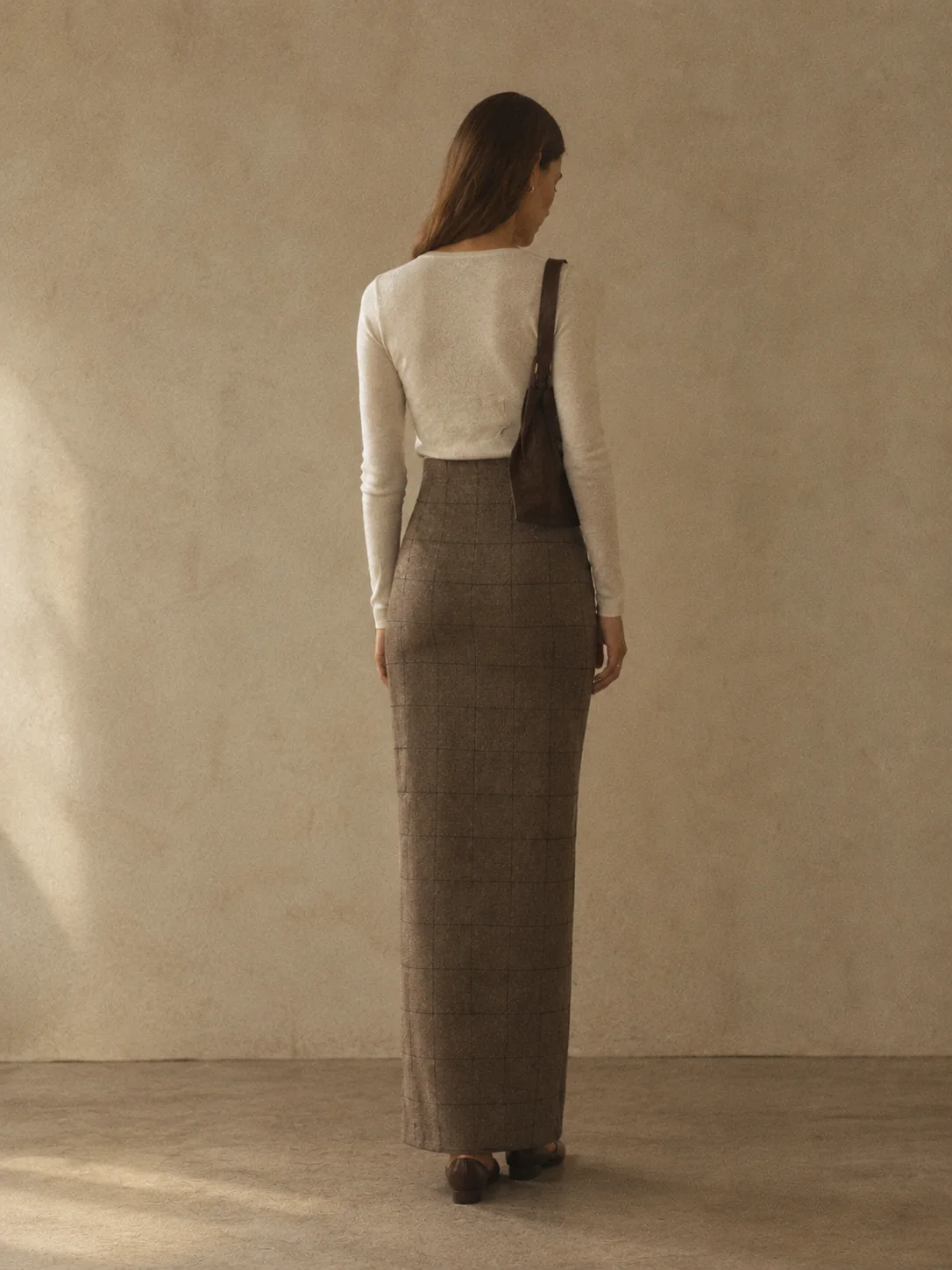 Contact Sheet Windowpane Skirt, view 2
