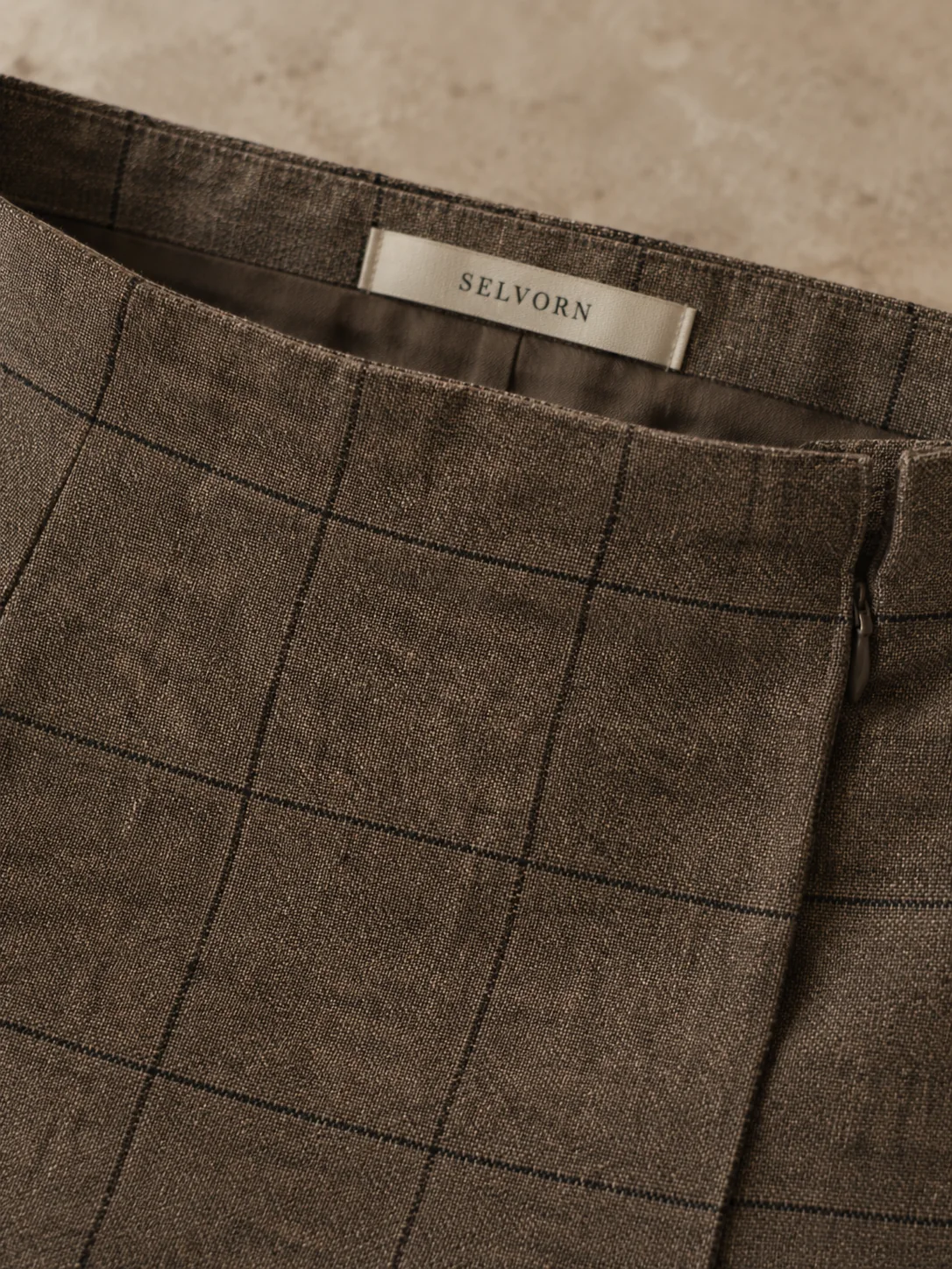 Contact Sheet Windowpane Skirt, view 5