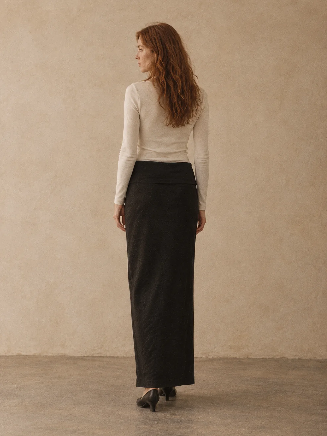 Understudy Fold-Over Jersey Skirt, view 2