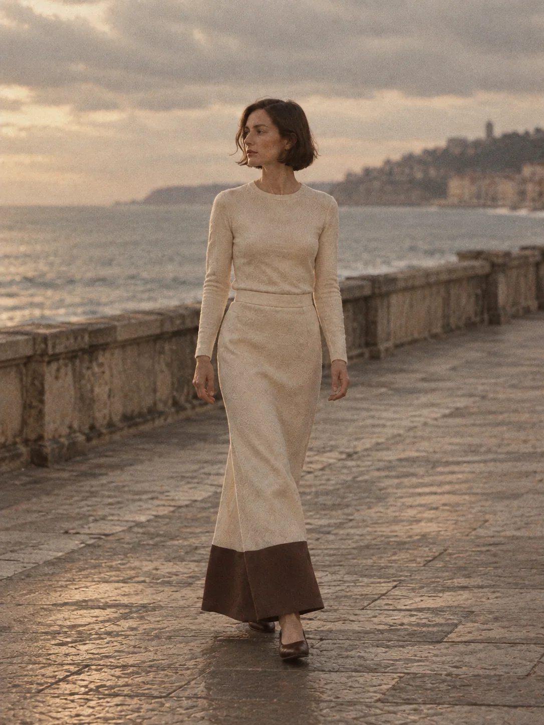 Afterimage Colour-Block Skirt, view 3