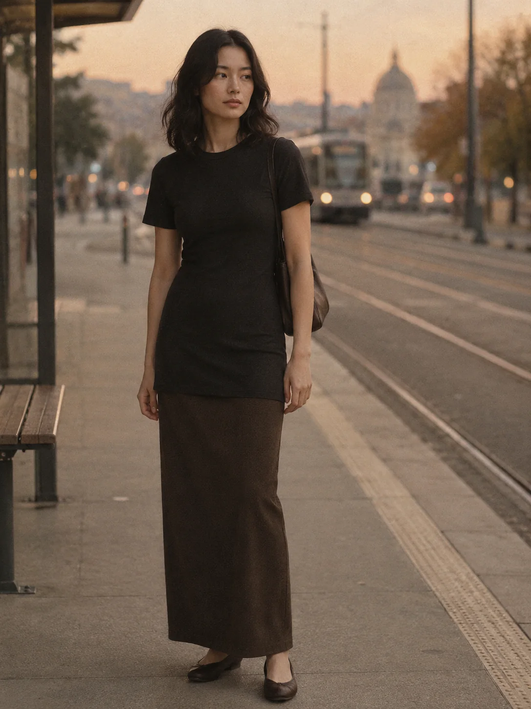 Undercut Long-Line Tee, view 1
