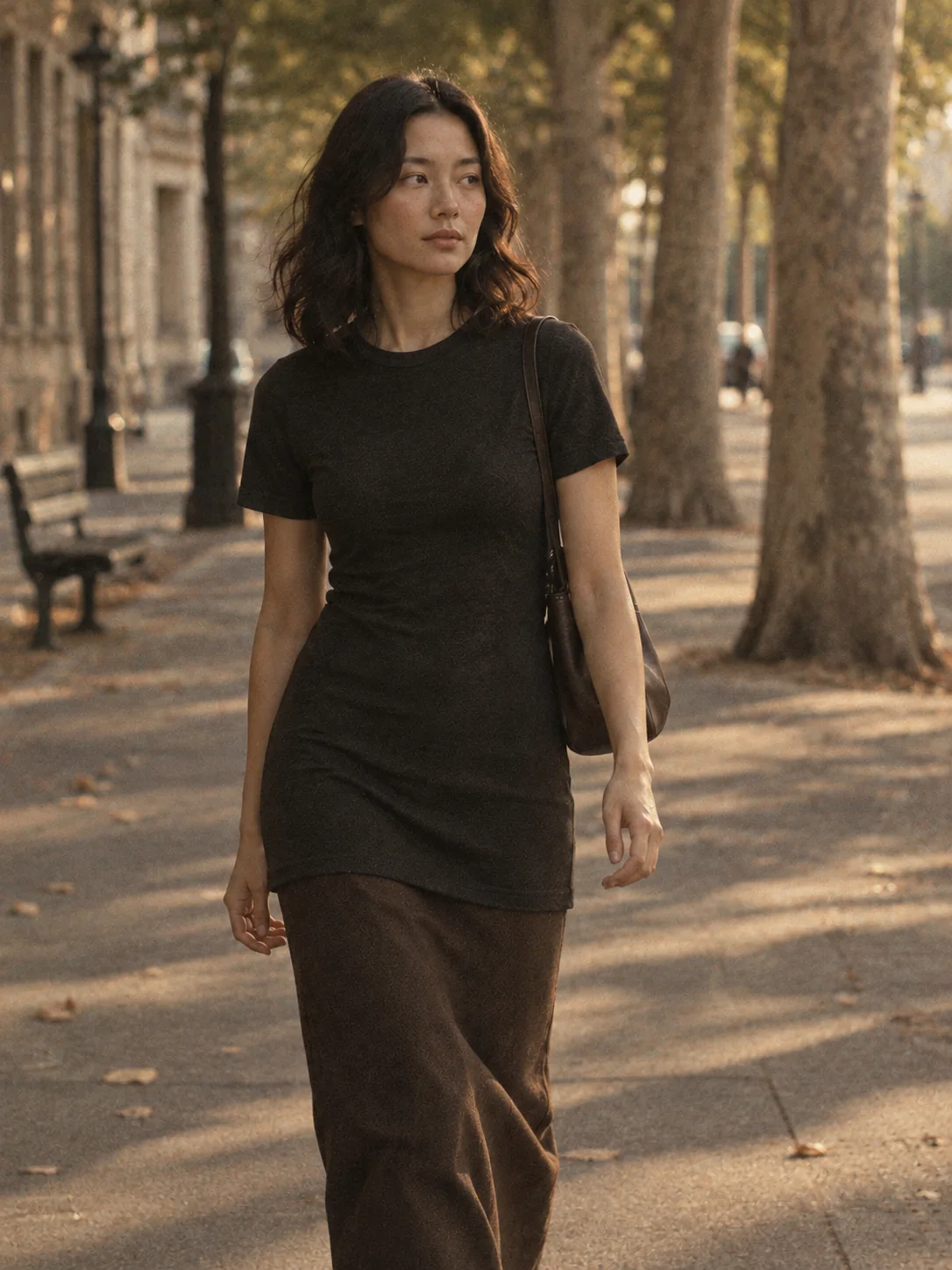Undercut Long-Line Tee, view 3