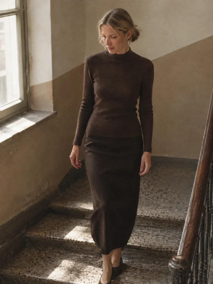 Grain Mock-Neck Knit