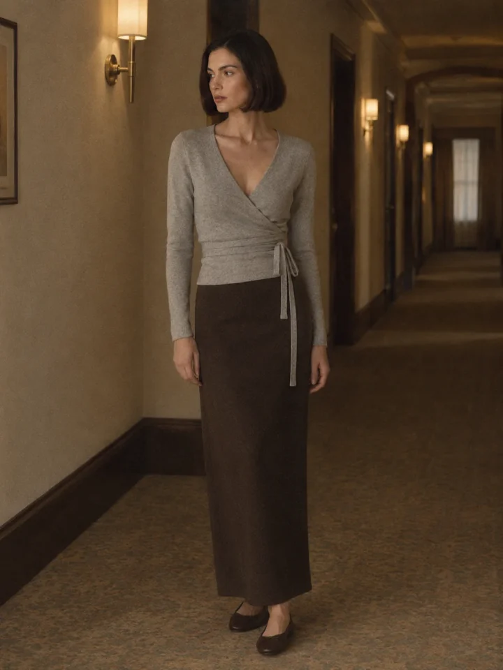 Slate Ballet Wrap Top