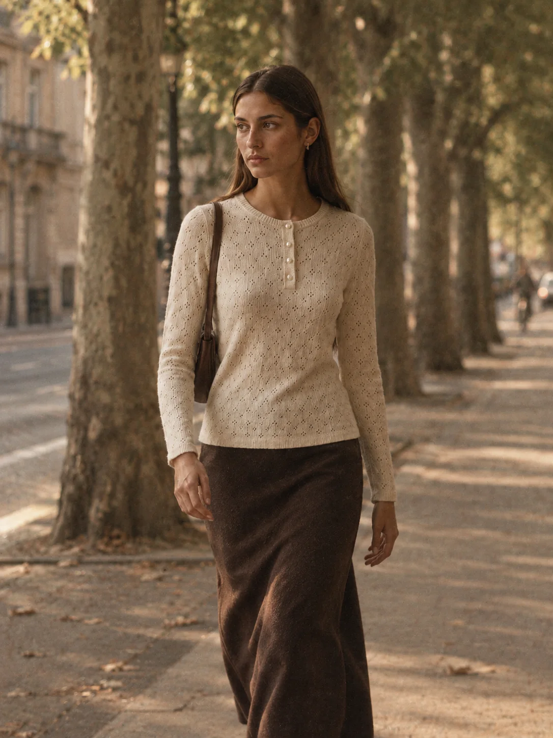 Pinhole Pointelle Long Sleeve, view 3