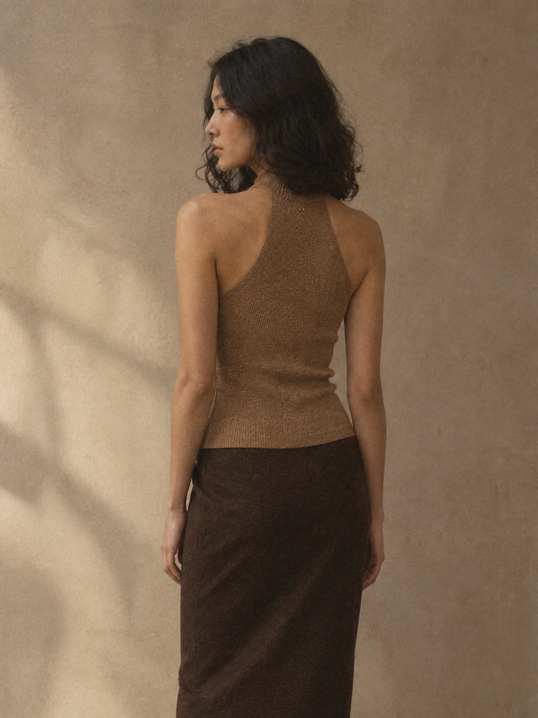 Crane Shot Halter Knit Top, view 2