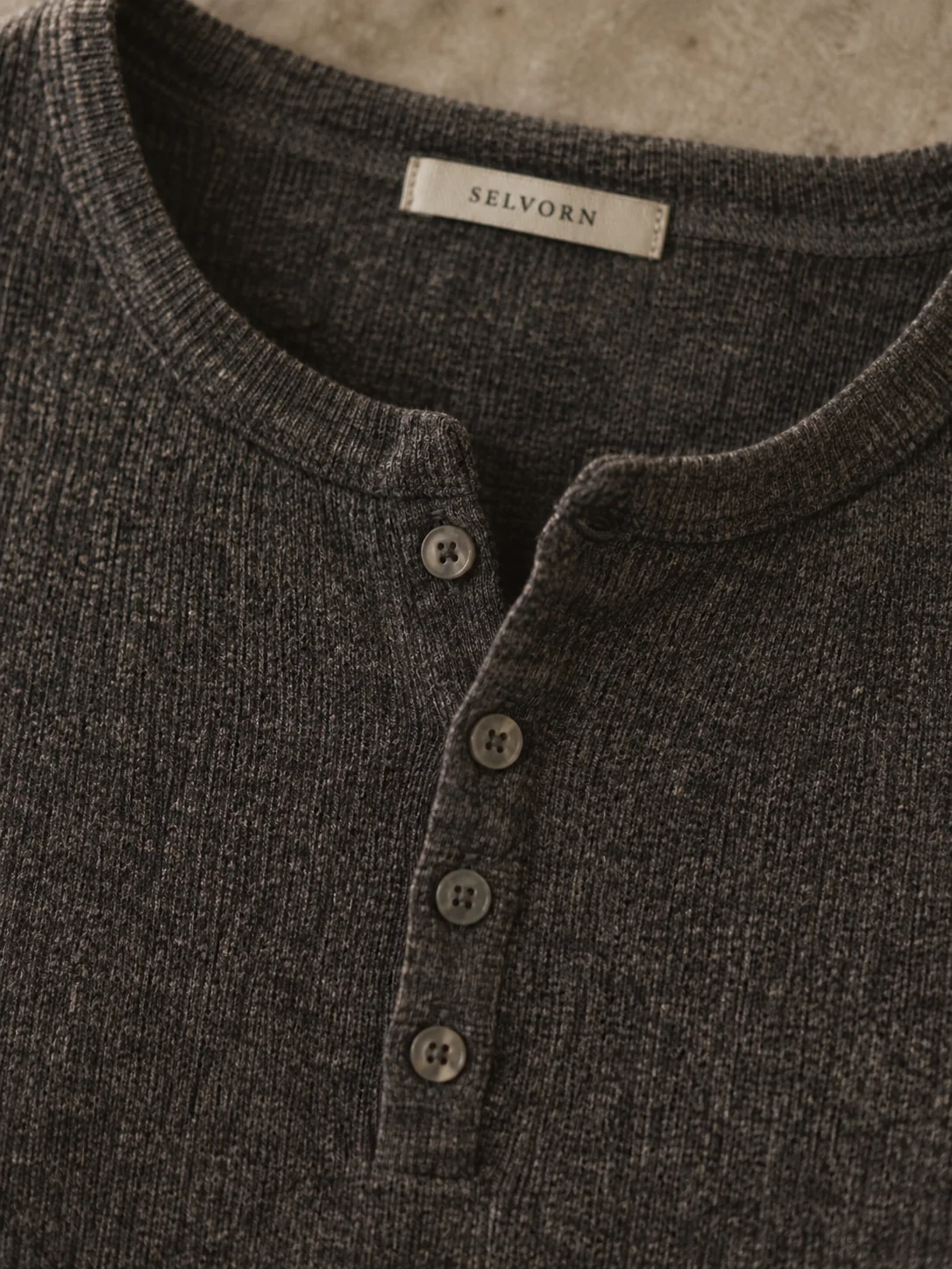 Close-Up Henley Rib Top, view 5